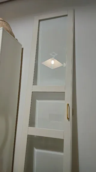 Puerta IKEA TYSSEDAL Blanca/Vidrio + bisagra