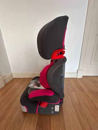 Silla coche Graco rosa y gris