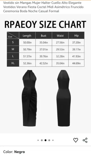 Vestido Negro Fiesta Midi Asimétrico