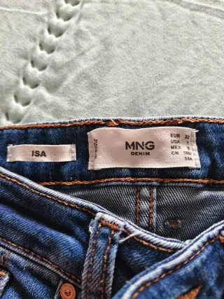 Pantalón vaquero skinny crop azul