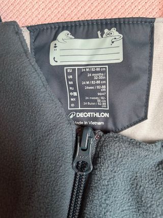 Mono esquí niño niña bebé Decathlon verde 24 meses