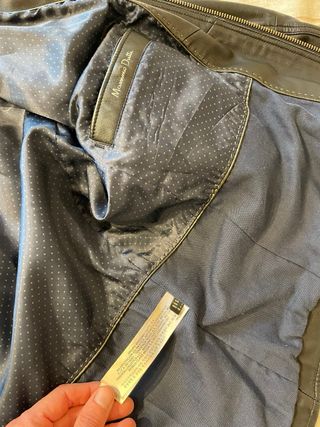 Chaqueta Biker Cuero Negra