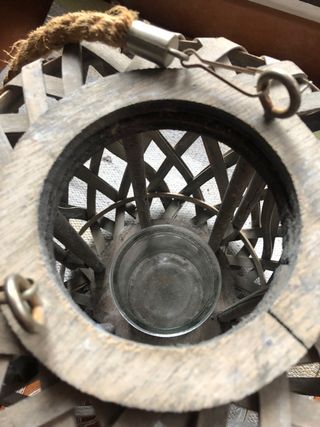 Porta velas de Mimbre