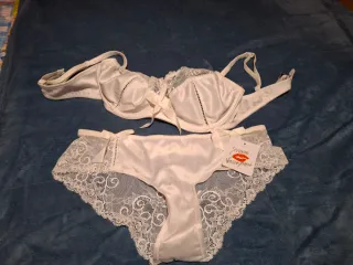 Completo intimo pizzo bianco