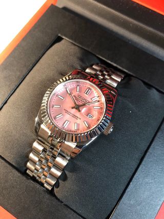 Seiko Mod - DateJust (Reloj de mujer Rosa)