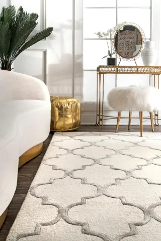 Alfombra Beige/Gris 230x290cm NUEVA