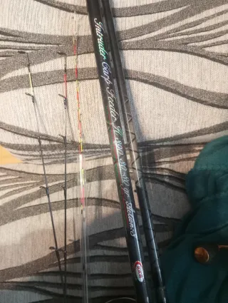 Conjunto cañas y cebadores feeder