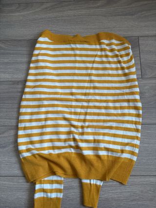Jersey Mango rayas amarillas y blancas