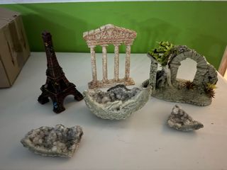 Decorazione Acquario: Torre Eiffel, Rovine, Geodi
