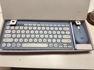 Teclado y Ratón Logitech Azul
