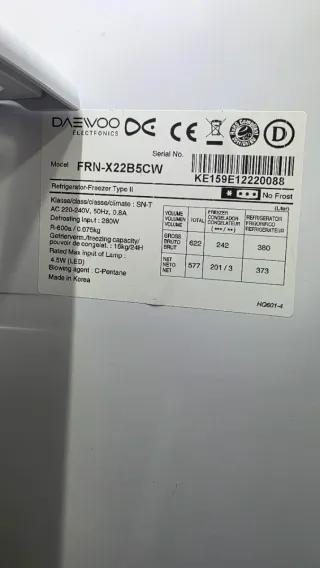 Nevera Americana Blanca