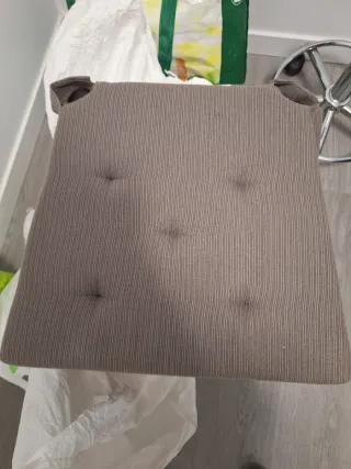 4 Cojines para Silla (Tela Gris) ikea