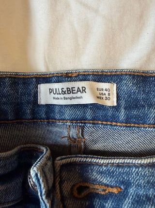 Pantalón vaquero azul Pull&Bear