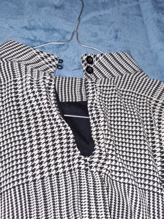 Vestito fantasia bianco e marrone scuro