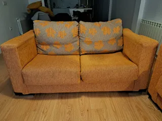 Set 2 sofás 2 y 3 plazas naranja