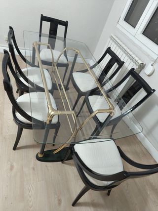 Mesa comedor de cristal