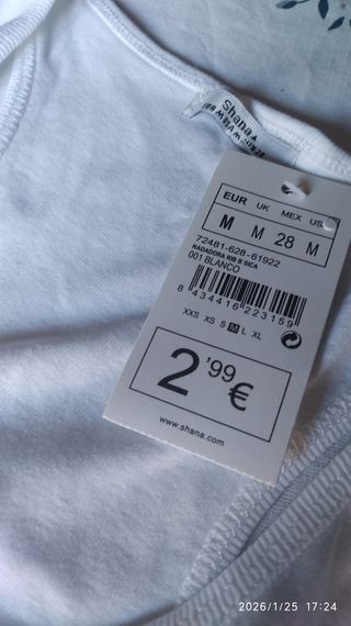 2 Camisetas NUEVAS tirantes algodón