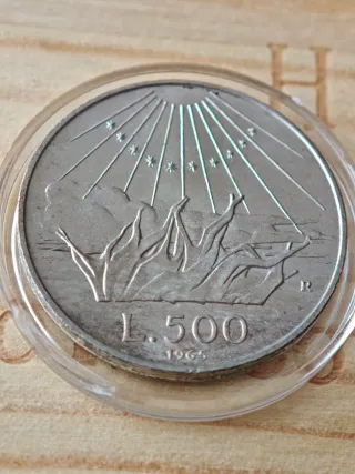 Moneda de Plata L. 500 - 1965