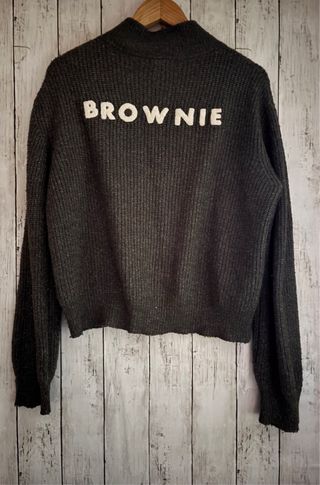 Jersey Brownie gris con cremallera