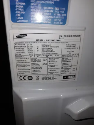 Cajón superior Frigorífico congelador Samsung