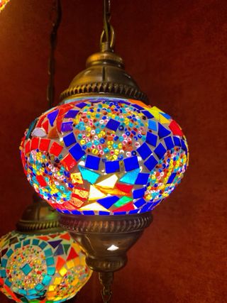 Lámpara Turca Mosaico Multicolor