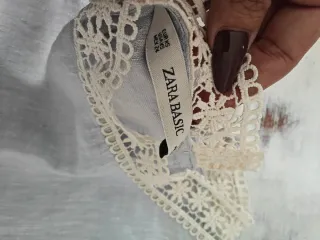 Camisa Zara Basic Celeste Talla XS