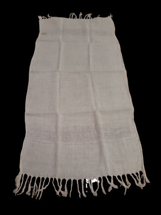 Asciugamani in lino oro e bianco