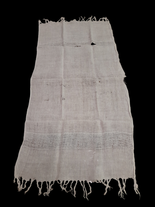 Asciugamani in lino oro e bianco