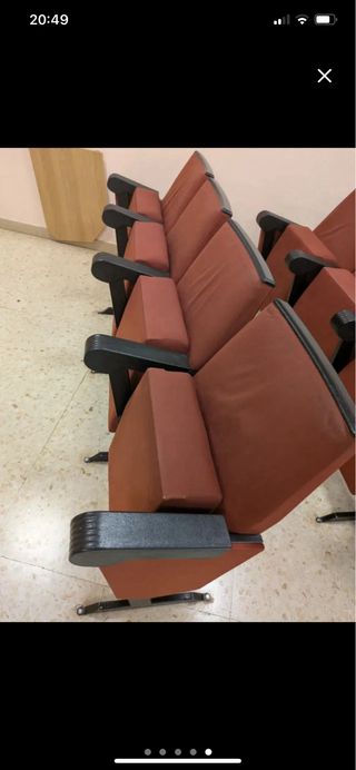 Butacas de cine tela y metal