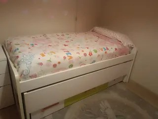Cama compacta 90cm con cajones + Armario