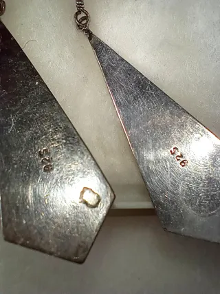 2 pares Pendientes Plata 925 Turquesa