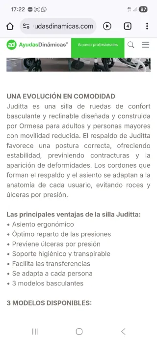 Silla de ruedas Juditta B-30