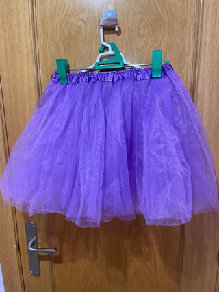 Falda tutú morada talla única