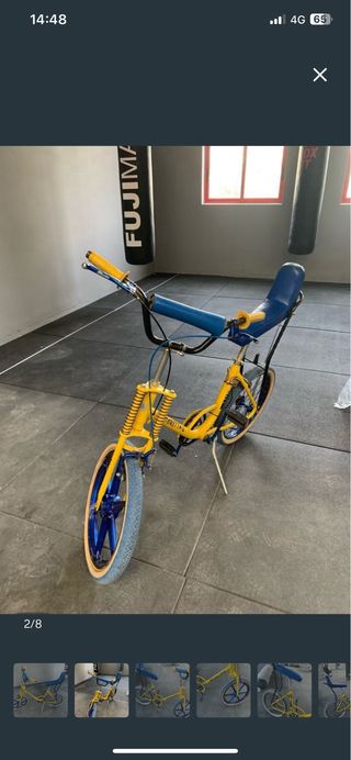 Bicicleta BMX Amarilla y Azul