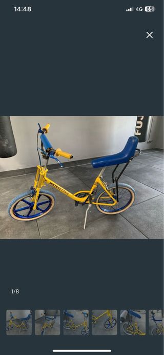 Bicicleta BMX Amarilla y Azul