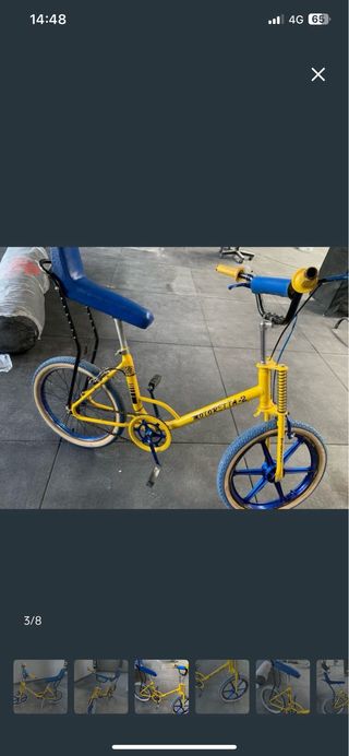 Bicicleta BMX Amarilla y Azul
