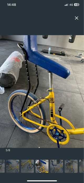 Bicicleta BMX Amarilla y Azul