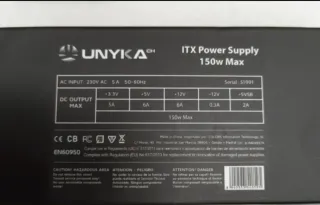 Fuente Alimentación Unyka Mini ITX 150W