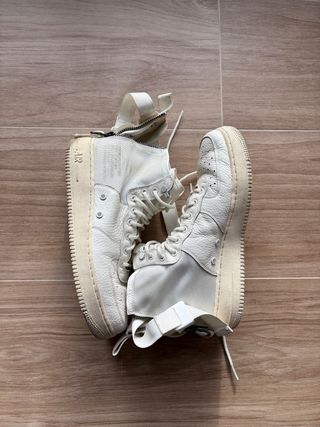 Nike Air Force 1 Botas Beige/Blanco