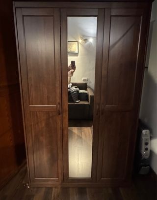 Armario Ikea Madera con Espejo