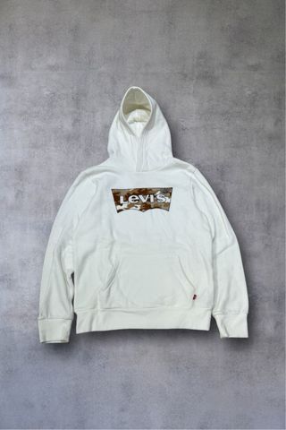 Levi’s White Hoodie Camouflage Logo Pullover