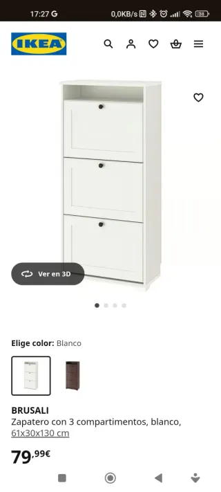 Zapatero BRUSALI IKEA Blanco