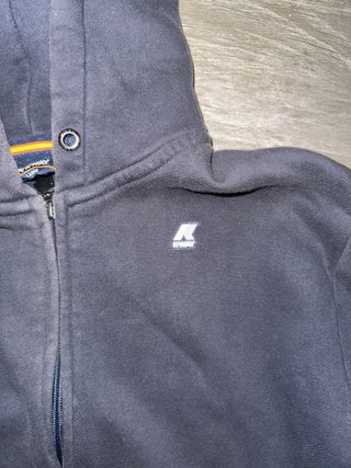 Felpa K-Way Nera con Zip