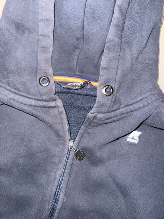 Felpa K-Way Nera con Zip