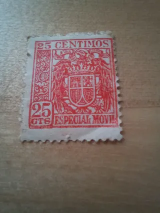 Sello fiscal 25 céntimos especial móvil
