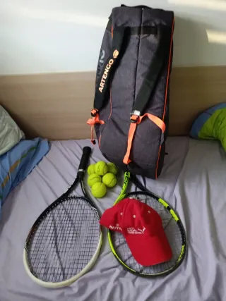 Mochila de tenis con raquetas
