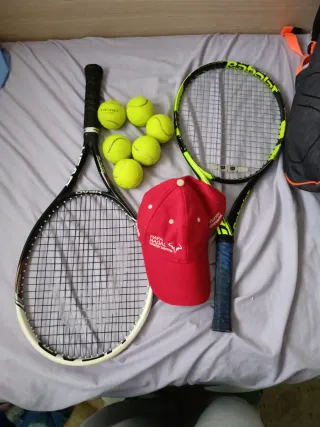 Mochila de tenis con raquetas