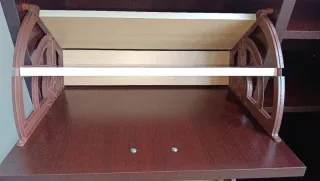 Mueble zapatero madera y blanco