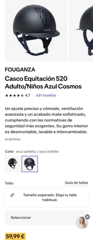 Casc equitación 58cm