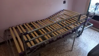 Cama articulada madera y metal